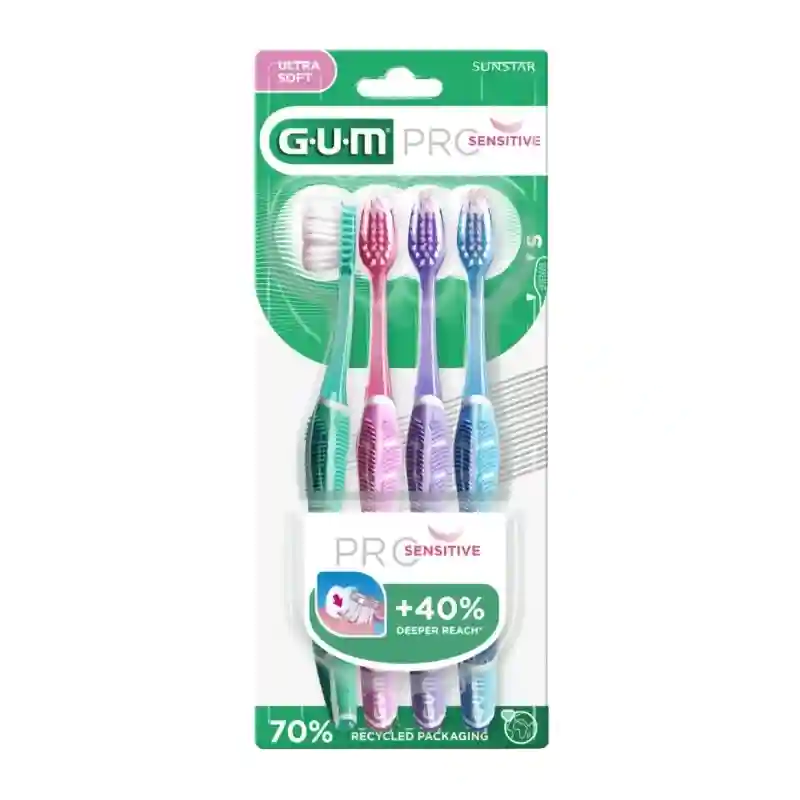 GUM Pro Sensitive Ultra Soft toothbrush 4 pcs